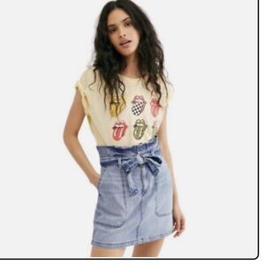 Free people denim skirt splendor in the grass midi